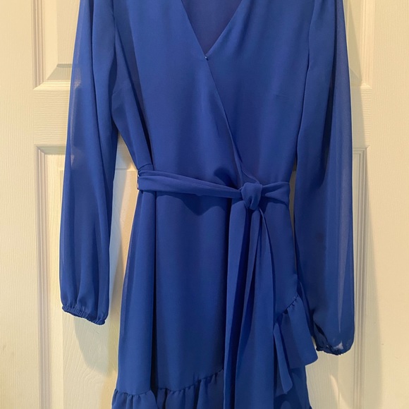 1. STATE cobalt blue EASTER wrap dress size 10 - Picture 11 of 16